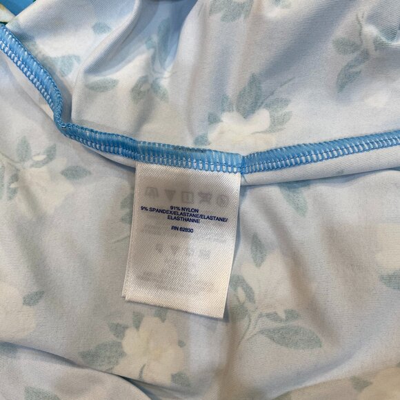 Draper James x Lands' End Blue Magnolia Rash Guard - Large 14/16 - Picture 6 of 11